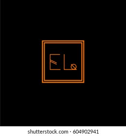 el logo letter initial, Abstract Polygonal Background Logo, design for Corporate Business Identity,flat icon, Alphabet letter
