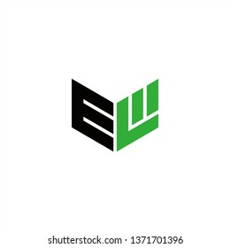EL Logo Letter Initial With Black and Green Colors