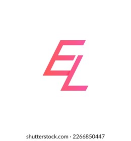 Logotipo EL, Monograma EL, Logotipo inicial EL, Diseño del logotipo de la letra EL