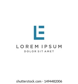 EL Logo Monogram Symbol Icon Vector Template