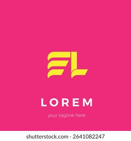 The EL logo is yellow on a charming pink background