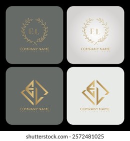 EL luxury typography letter logo. EL Creative style logo but still simple lettering and modern. 
