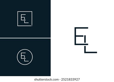 EL Minimal Vector Logo - Simple Business Logo for Monogram E and L