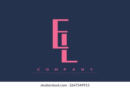 EL Modern Initials Logo Design. Branding logo with stylized initials showcasing bold design and modern aesthetic. Ideal for professional business branding or creative projects focusing on minimalistic