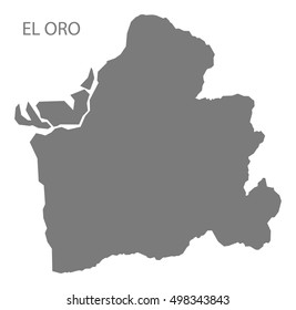 El Oro Ecuador Map grey