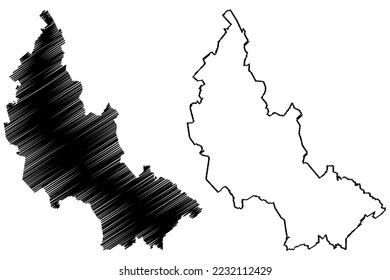 Gemeinde El Oro (Estado Libre y Soberano de Durango, Mexiko, Vereinigte Mexikanische Staaten) Karte, Vektorgrafik, Skizze El Oro Karte