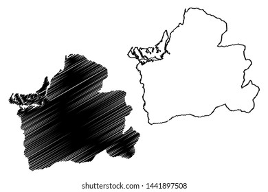 El Oro Province (Republic of Ecuador, Provinces of Ecuador) map vector illustration, scribble sketch El Oro map