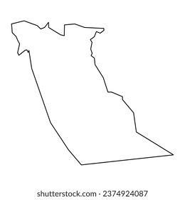 El Oued province map, administrative division of Algeria.