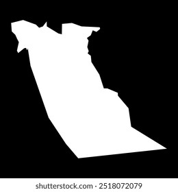 Mapa da província de El Oued, divisão administrativa da Argélia.