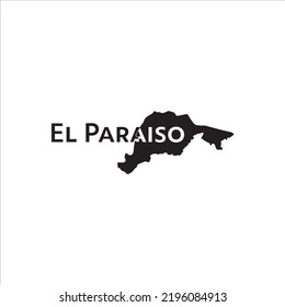 El Paraiso map and black lettering design on white background