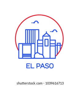 El Paso City icon. Vector illustration