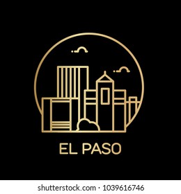 El Paso City icon. Vector illustration