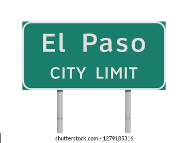 El Paso City Limit road sign