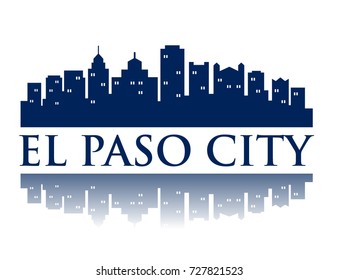 El Paso City Skyline Logo Template