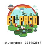 El Paso, in colorful poster design.