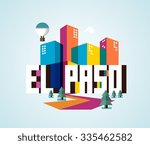 El Paso, in colorful poster design.