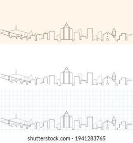 El Paso Hand Drawn Profile Skyline