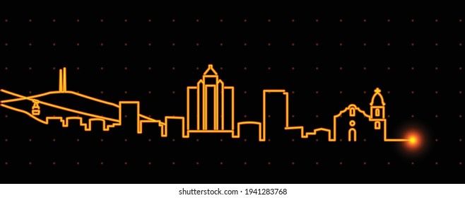 El Paso Light Streak Skyline Profile