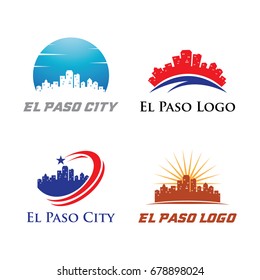 El Paso Logo - City Skyline Cityscape