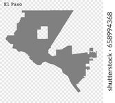 El Paso Map. City of the United States. vector illustration