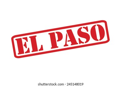 EL PASO Red Rubber Stamp Vector over a white background.