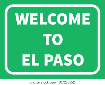 El Paso road sign background. Vector illustration EPS8