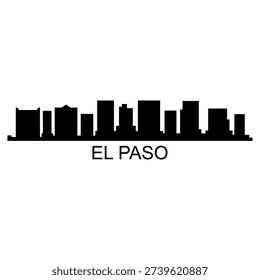 El Paso skyline illustrated in vector