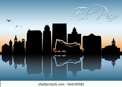 El Paso skyline - Texas - vector illustration
