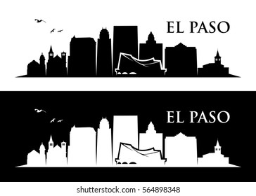 El Paso skyline - Texas - vector illustration