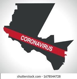 Stadtplan El Paso Texas mit Coronavirus-Warnung