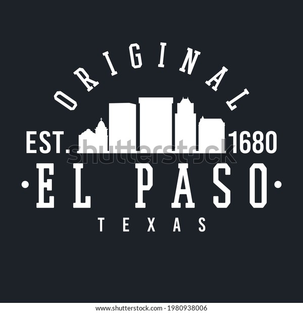 El Paso Tx Usa Skyline Original Stock Vector (Royalty Free) 1980938006 ...