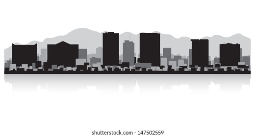 El Paso USA city skyline silhouette vector illustration