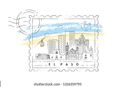 El paso vector illustration and typography design