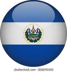 El Salvador 3D Rounded Country Flag Icon