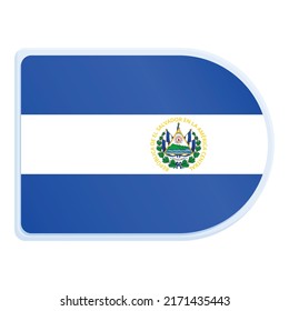 El Salvador badge icon cartoon vector. Independence day. Culture monument