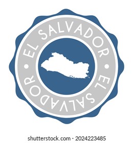El Salvador Badge Map Vector Seal Vector Sign. National Symbol Country Stamp Design Icon Label. 