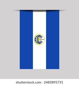 El Salvador Banner Flag Vector Illustration