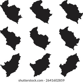 El Salvador black map silhouette vector style with white background