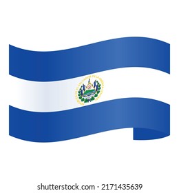 El Salvador colors icon cartoon vector. Flag day. Web culture