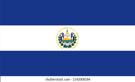 El Salvador Country Flag Illustration Design