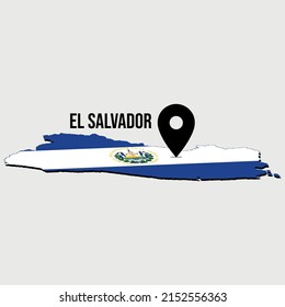 El Salvador country map perfect to used for infographic
