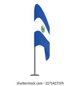 El Salvador desktop flag icon cartoon vector. Emblem map. National country