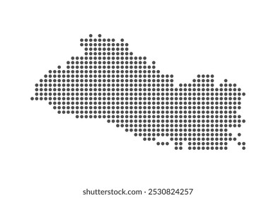 El Salvador - Dotted Map. Map formed by Dots. Vector Illustration