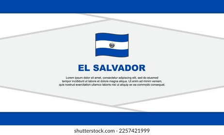 El Salvador Flag Abstract Background Design Template. El Salvador Independence Day Banner Cartoon Vector Illustration. El Salvador Vector