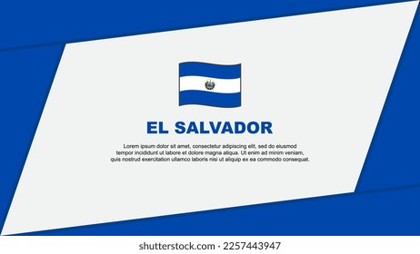 El Salvador Flag Abstract Background Design Template. El Salvador Independence Day Banner Cartoon Vector Illustration. El Salvador Banner