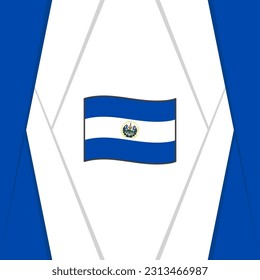 El Salvador Flag Abstract Background Design Template. El Salvador Independence Day Banner Social Media Post. El Salvador Background