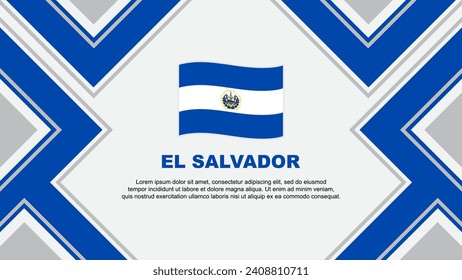 El Salvador Flag Abstract Background Design Template. El Salvador Independence Day Banner Wallpaper Vector Illustration. El Salvador Vector