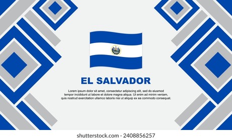 El Salvador Flag Abstract Background Design Template. El Salvador Independence Day Banner Wallpaper Vector Illustration. El Salvador