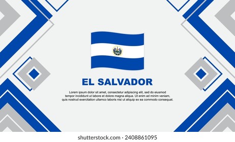 El Salvador Flag Abstract Background Design Template. El Salvador Independence Day Banner Wallpaper Vector Illustration. El Salvador Background