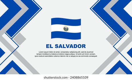 El Salvador Flag Abstract Background Design Template. El Salvador Independence Day Banner Wallpaper Vector Illustration. El Salvador Banner